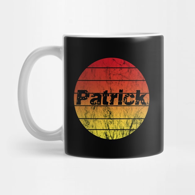 Name Patrick in the sunset vintage sun by BK55